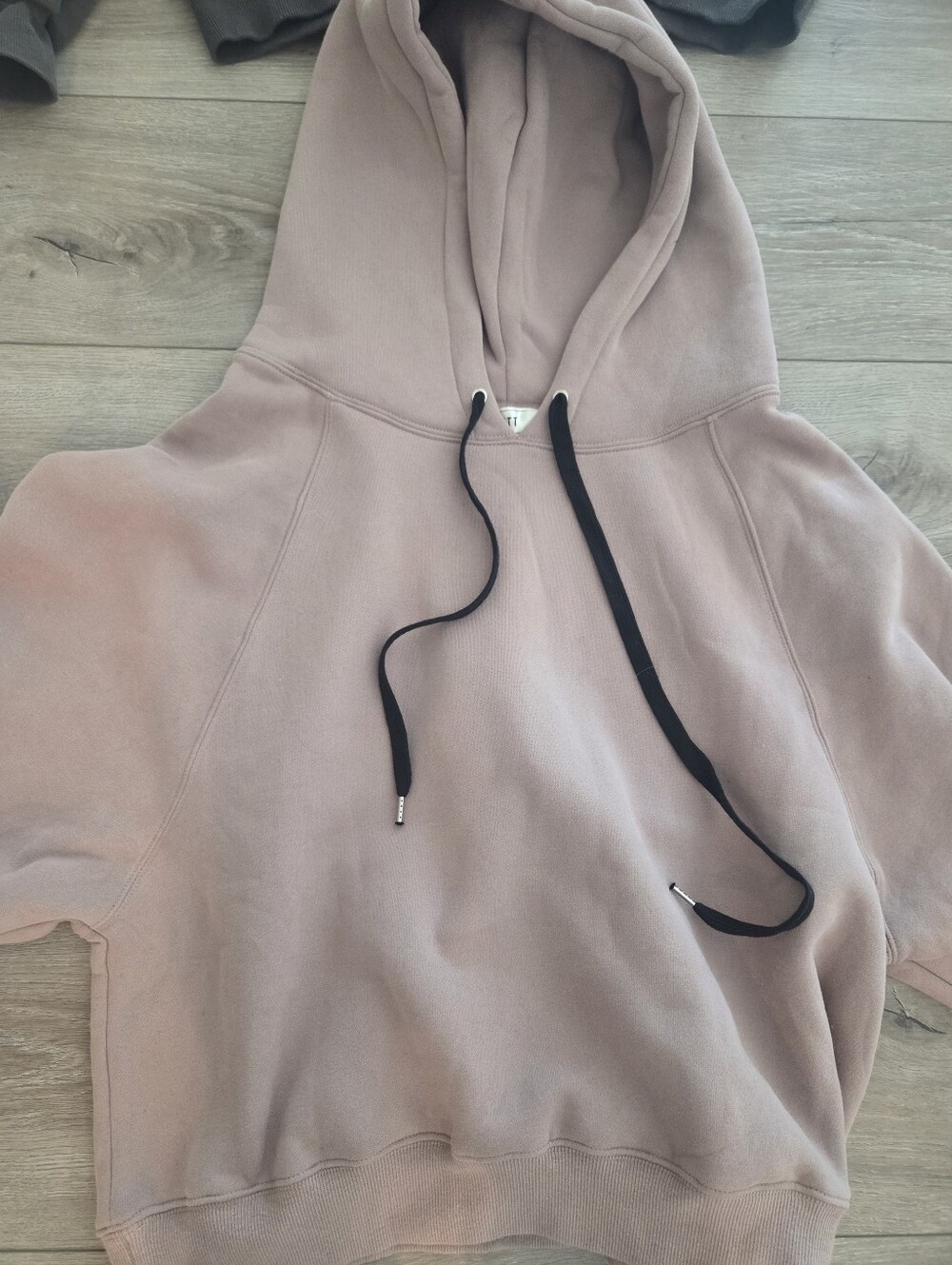 2 Women’s Oversized Hoodie Pullover - Pink and Gray - Picture 3 of 3